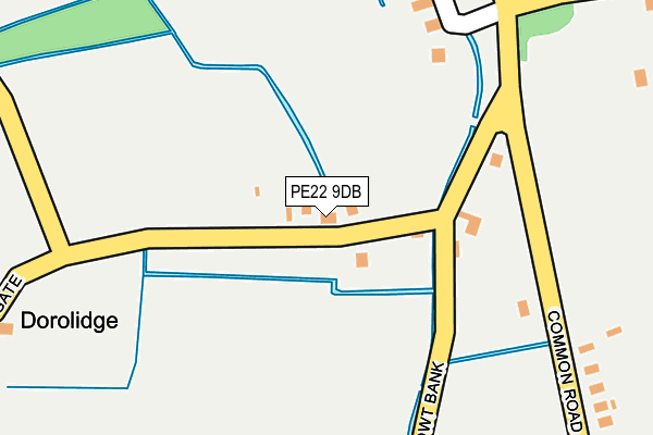 PE22 9DB map - OS OpenMap – Local (Ordnance Survey)