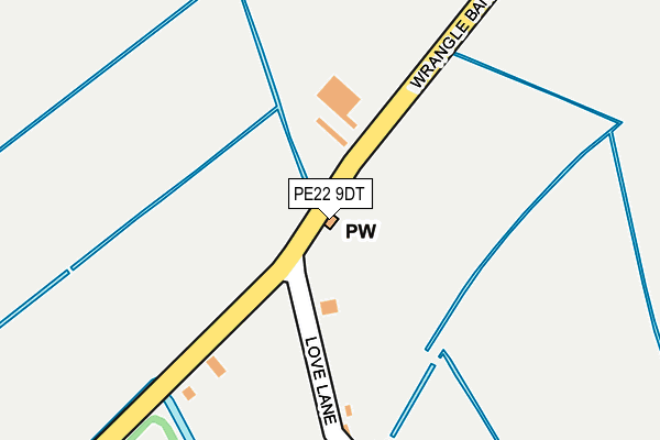 PE22 9DT map - OS OpenMap – Local (Ordnance Survey)