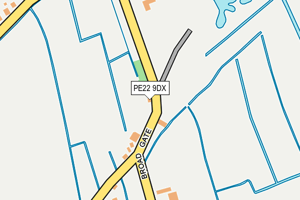 PE22 9DX map - OS OpenMap – Local (Ordnance Survey)