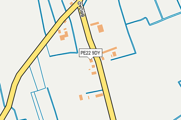 PE22 9DY map - OS OpenMap – Local (Ordnance Survey)