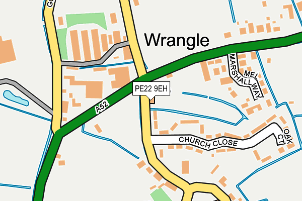 PE22 9EH map - OS OpenMap – Local (Ordnance Survey)