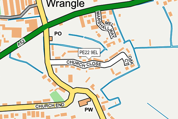 PE22 9EL map - OS OpenMap – Local (Ordnance Survey)