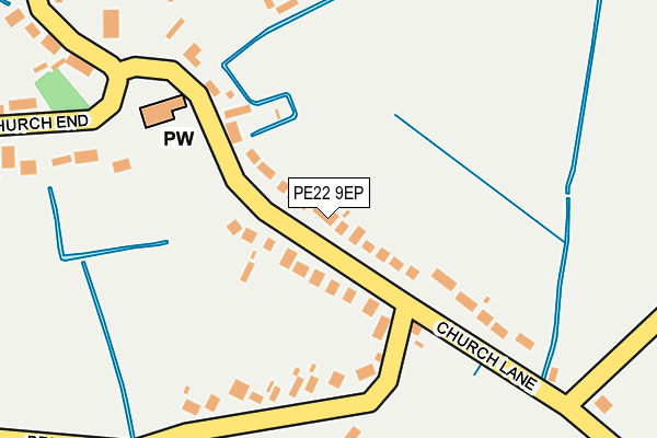 PE22 9EP map - OS OpenMap – Local (Ordnance Survey)