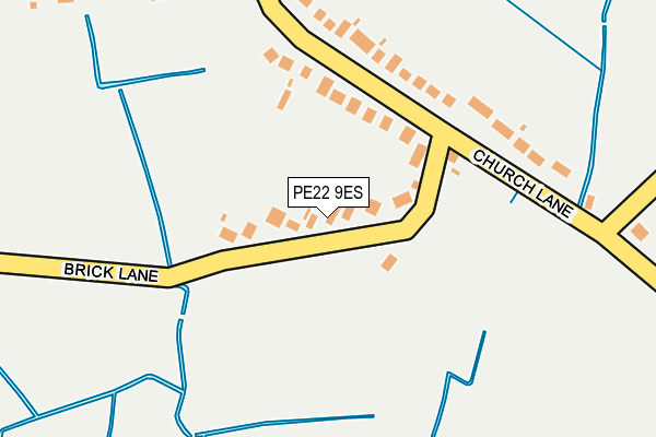 PE22 9ES map - OS OpenMap – Local (Ordnance Survey)