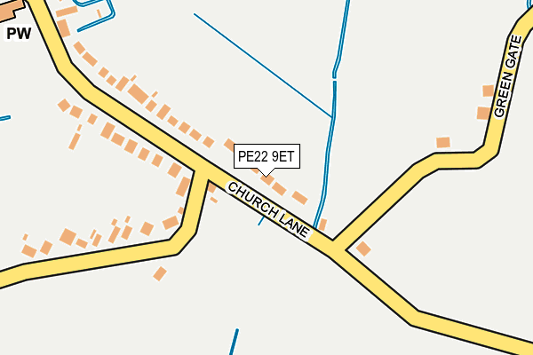 PE22 9ET map - OS OpenMap – Local (Ordnance Survey)