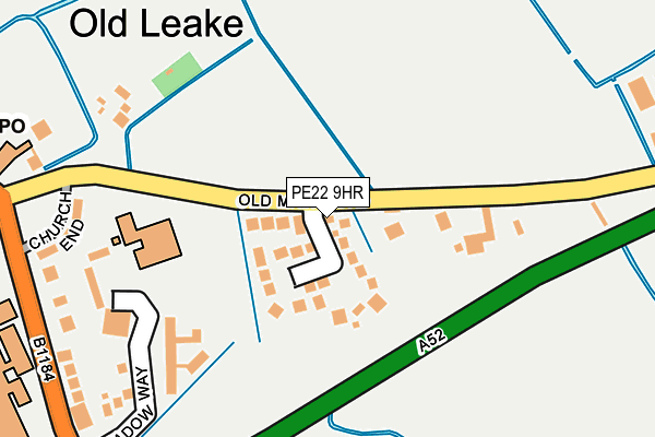 PE22 9HR map - OS OpenMap – Local (Ordnance Survey)