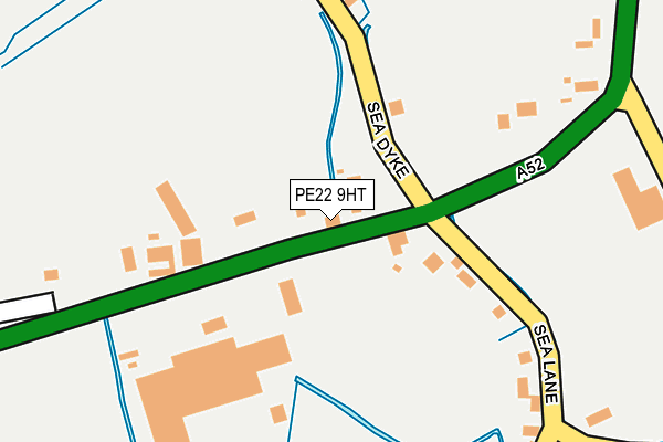 PE22 9HT map - OS OpenMap – Local (Ordnance Survey)