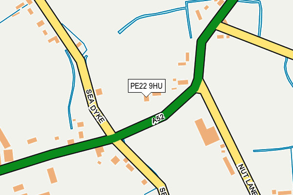 PE22 9HU map - OS OpenMap – Local (Ordnance Survey)