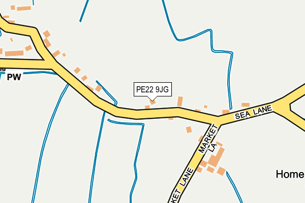 PE22 9JG map - OS OpenMap – Local (Ordnance Survey)