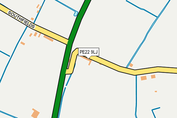 PE22 9LJ map - OS OpenMap – Local (Ordnance Survey)