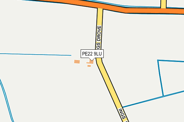 PE22 9LU map - OS OpenMap – Local (Ordnance Survey)