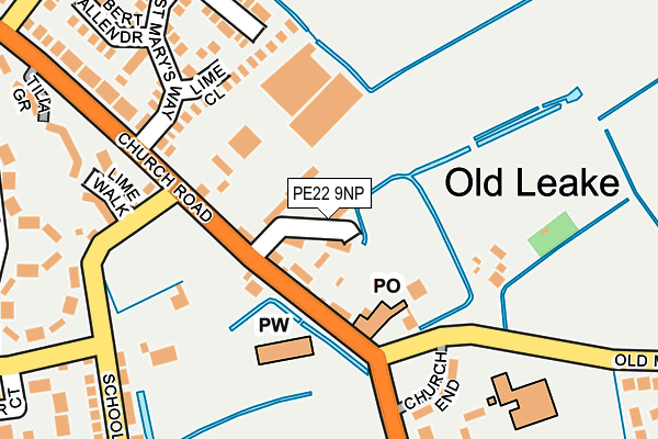 PE22 9NP map - OS OpenMap – Local (Ordnance Survey)