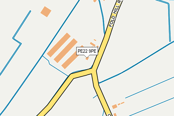 PE22 9PE map - OS OpenMap – Local (Ordnance Survey)