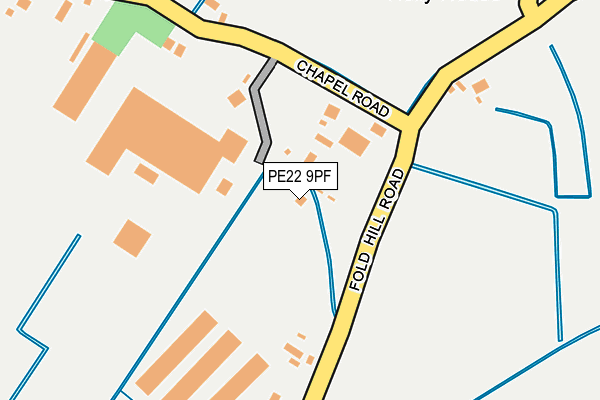 PE22 9PF map - OS OpenMap – Local (Ordnance Survey)