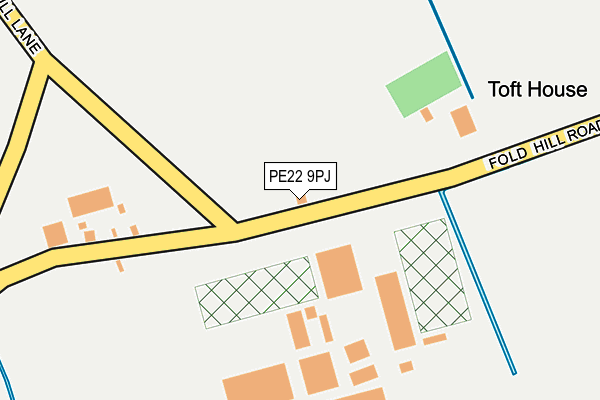 PE22 9PJ map - OS OpenMap – Local (Ordnance Survey)