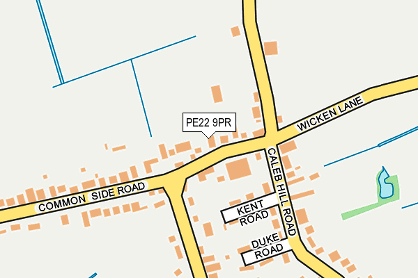 PE22 9PR map - OS OpenMap – Local (Ordnance Survey)