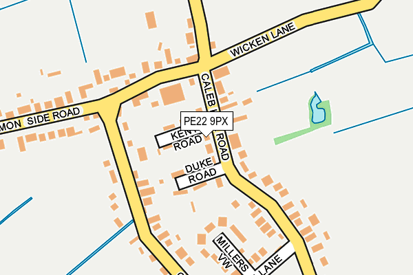 PE22 9PX map - OS OpenMap – Local (Ordnance Survey)