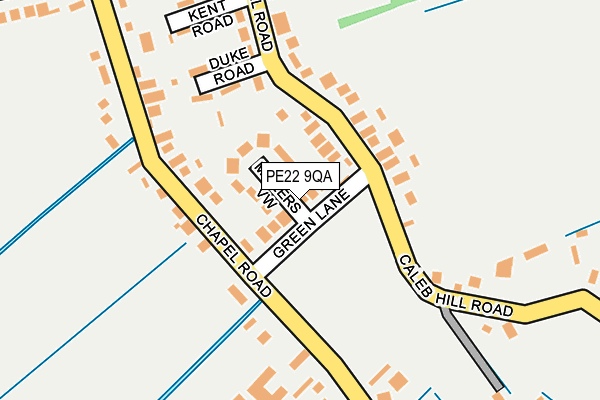 PE22 9QA map - OS OpenMap – Local (Ordnance Survey)