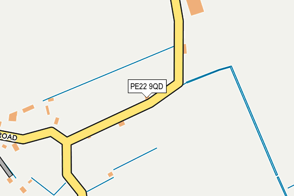 PE22 9QD map - OS OpenMap – Local (Ordnance Survey)
