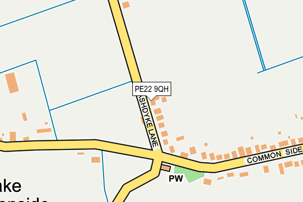 PE22 9QH map - OS OpenMap – Local (Ordnance Survey)
