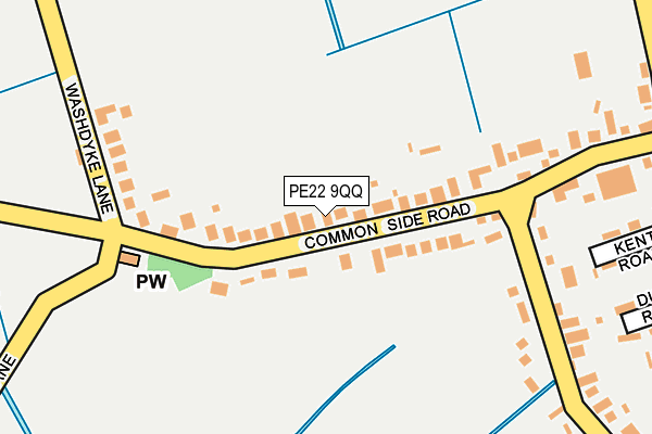 PE22 9QQ map - OS OpenMap – Local (Ordnance Survey)