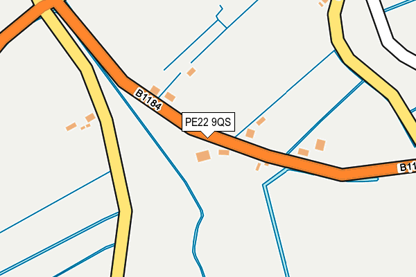PE22 9QS map - OS OpenMap – Local (Ordnance Survey)