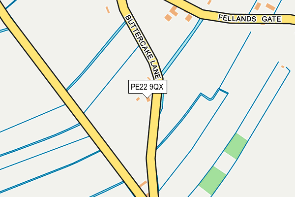 PE22 9QX map - OS OpenMap – Local (Ordnance Survey)
