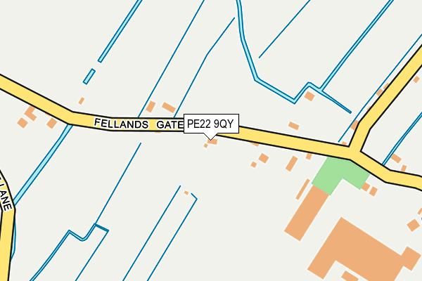 PE22 9QY map - OS OpenMap – Local (Ordnance Survey)
