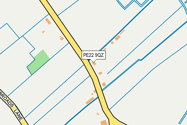 PE22 9QZ map - OS OpenMap – Local (Ordnance Survey)