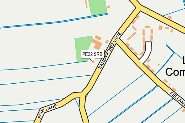 PE22 9RB map - OS OpenMap – Local (Ordnance Survey)