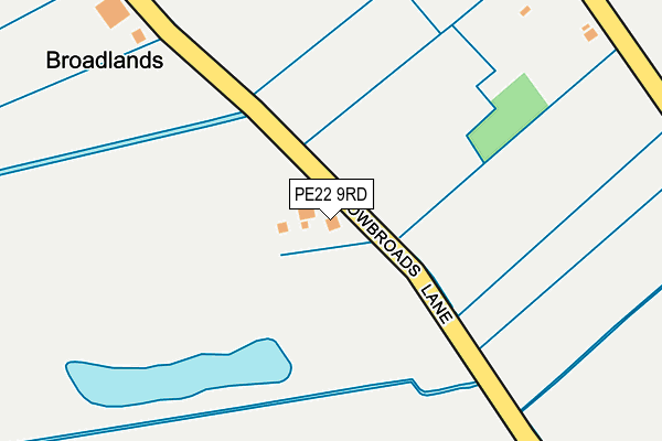 PE22 9RD map - OS OpenMap – Local (Ordnance Survey)