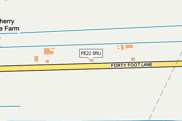 PE22 9RU map - OS OpenMap – Local (Ordnance Survey)