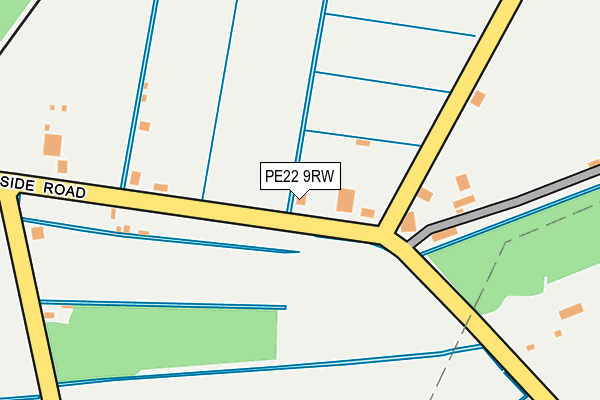 PE22 9RW map - OS OpenMap – Local (Ordnance Survey)