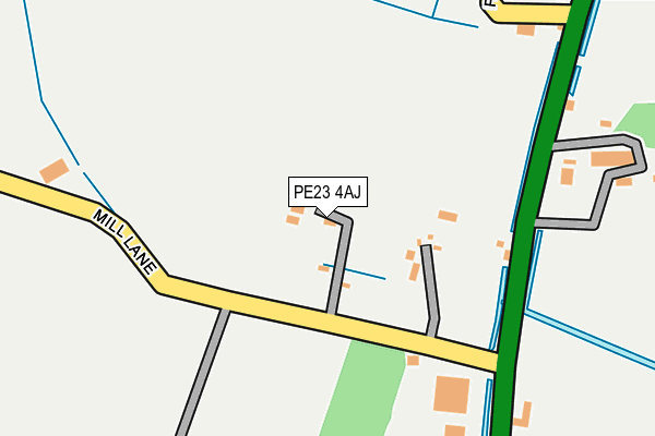 PE23 4AJ map - OS OpenMap – Local (Ordnance Survey)