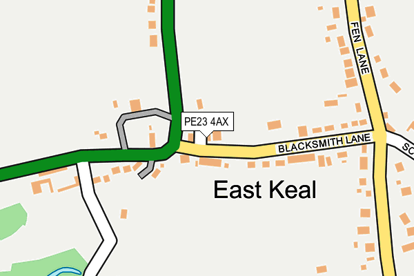 PE23 4AX map - OS OpenMap – Local (Ordnance Survey)