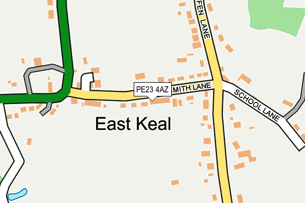 PE23 4AZ map - OS OpenMap – Local (Ordnance Survey)