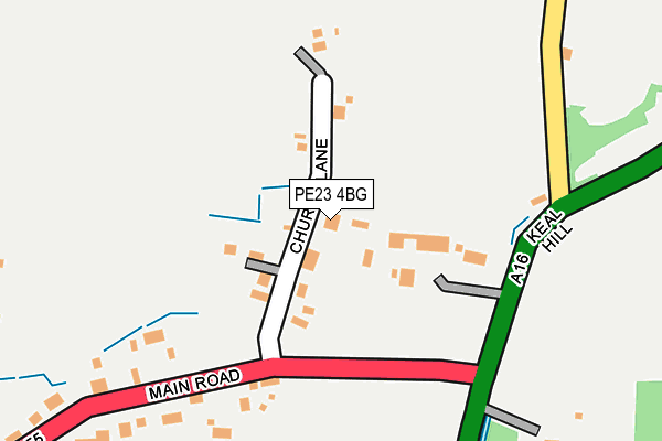 PE23 4BG map - OS OpenMap – Local (Ordnance Survey)