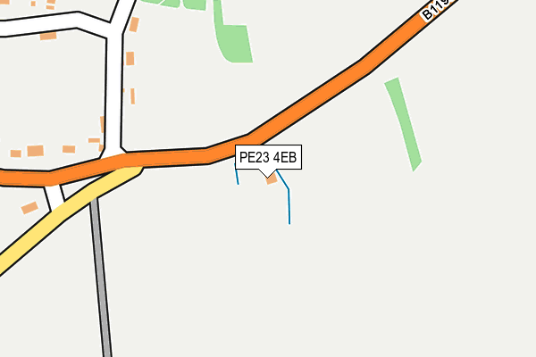 PE23 4EB map - OS OpenMap – Local (Ordnance Survey)