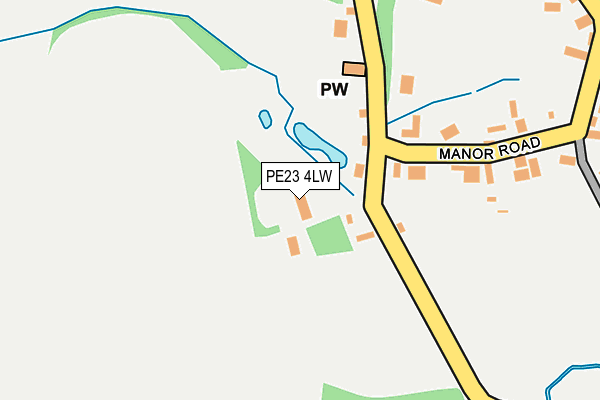 PE23 4LW map - OS OpenMap – Local (Ordnance Survey)