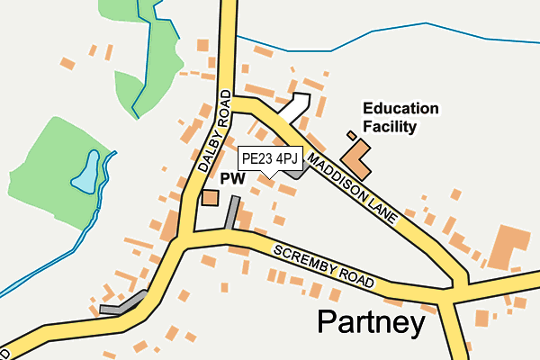 PE23 4PJ map - OS OpenMap – Local (Ordnance Survey)