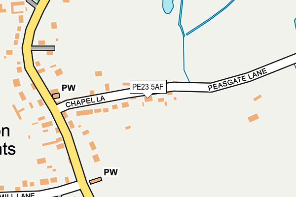PE23 5AF map - OS OpenMap – Local (Ordnance Survey)