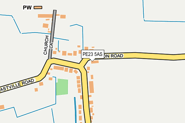PE23 5AS map - OS OpenMap – Local (Ordnance Survey)
