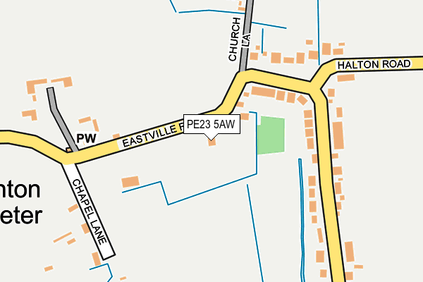 PE23 5AW map - OS OpenMap – Local (Ordnance Survey)