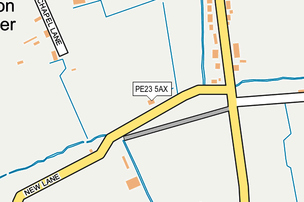 PE23 5AX map - OS OpenMap – Local (Ordnance Survey)