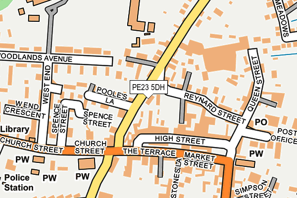 PE23 5DH map - OS OpenMap – Local (Ordnance Survey)