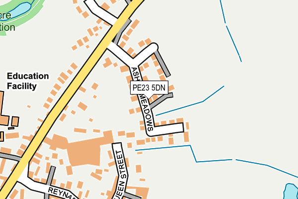PE23 5DN map - OS OpenMap – Local (Ordnance Survey)