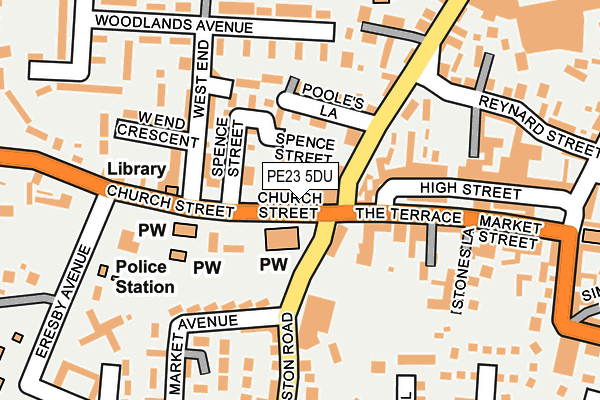 PE23 5DU map - OS OpenMap – Local (Ordnance Survey)