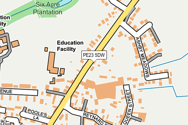 PE23 5DW map - OS OpenMap – Local (Ordnance Survey)