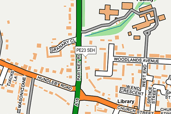 PE23 5EH map - OS OpenMap – Local (Ordnance Survey)