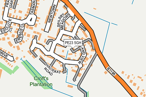 PE23 5GH map - OS OpenMap – Local (Ordnance Survey)